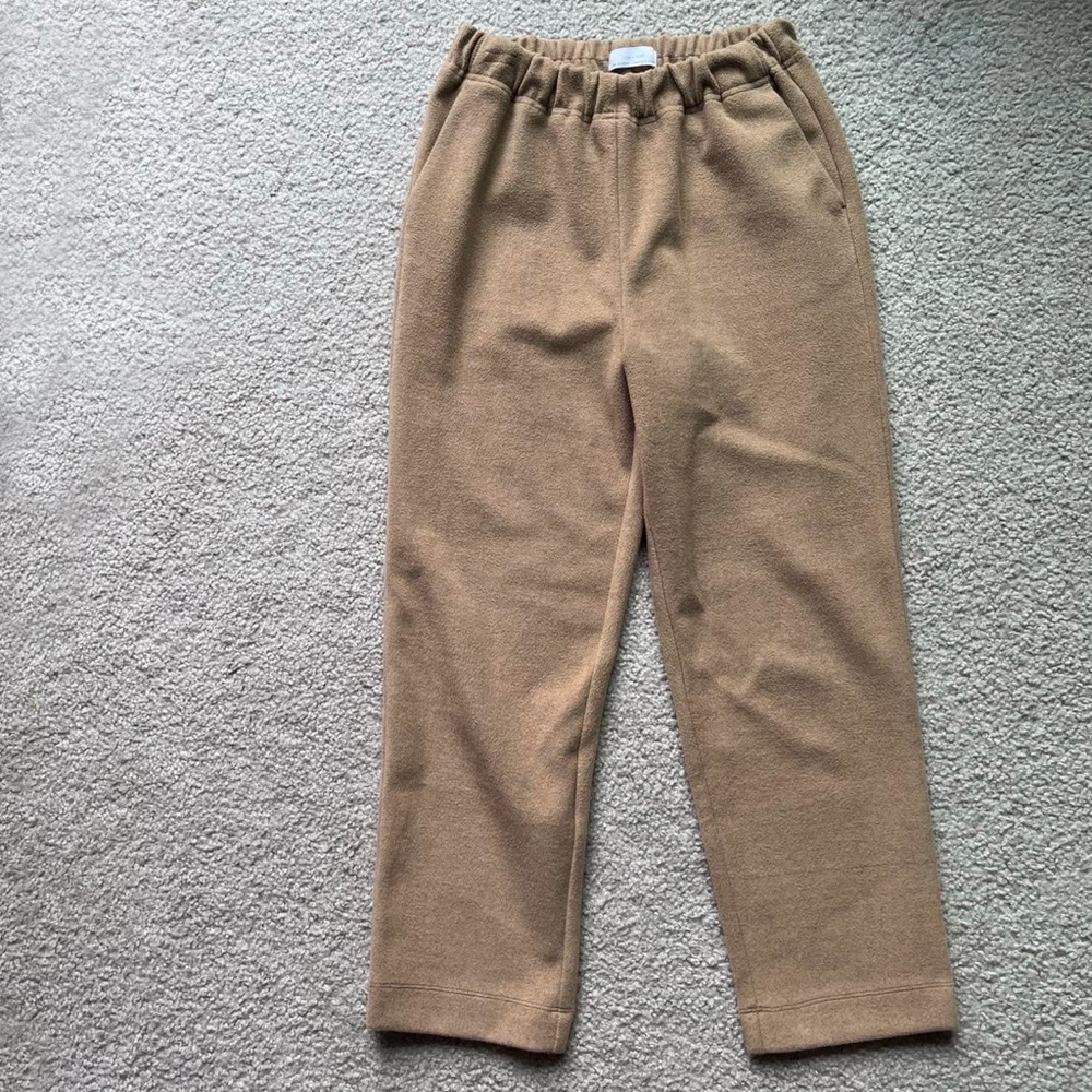 OAK + FORT Camel Elastic Waist Trousers